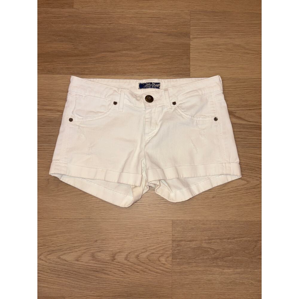 Hudson white cuffed hem shorts womens size 28